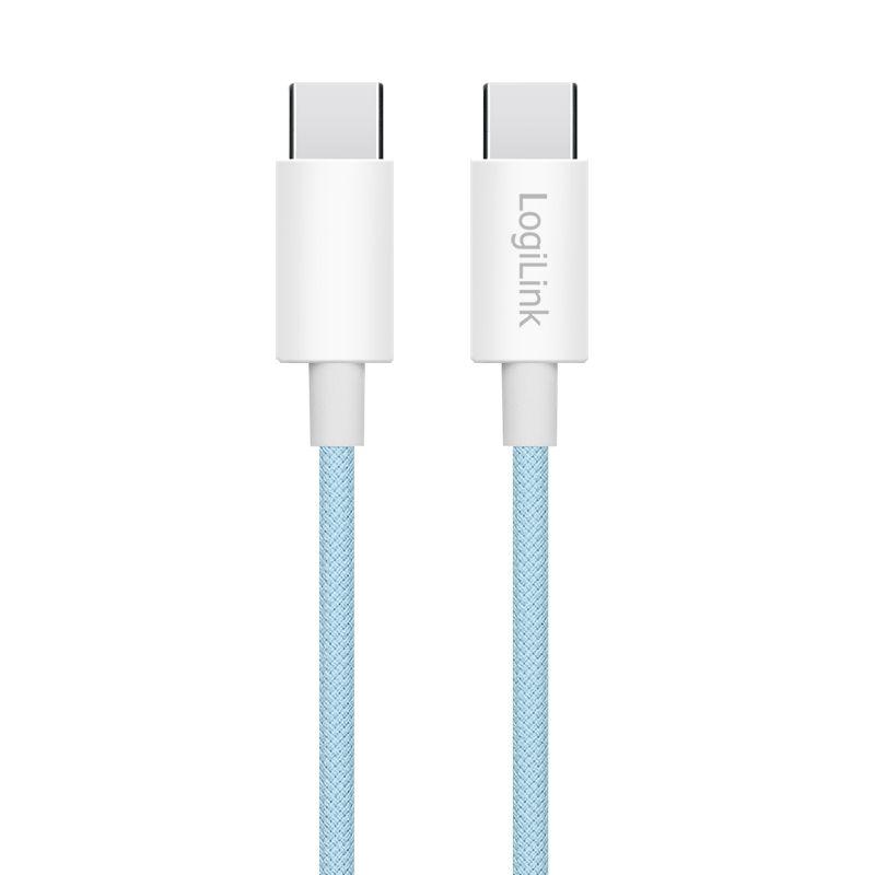 Cabo USB-C LOGILINK CU0349 (1,5 m - USB-C - Azul) — miniatura 2