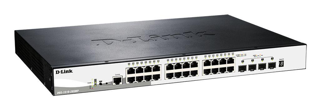 Switch Gerido D-LINK DGS-1510-28XMP/E (Gigabit Ethernet - 1,5 MB - 128 Gbit/s - Preto e Cinzento) — miniatura 2