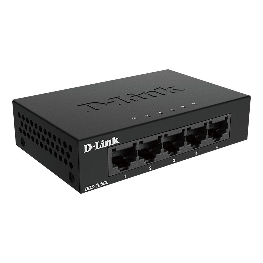 Switch D-LINK DGS-105GL/E (LAN - 10/100/1000 Mbps - 128 KB - Preto) — miniatura 3