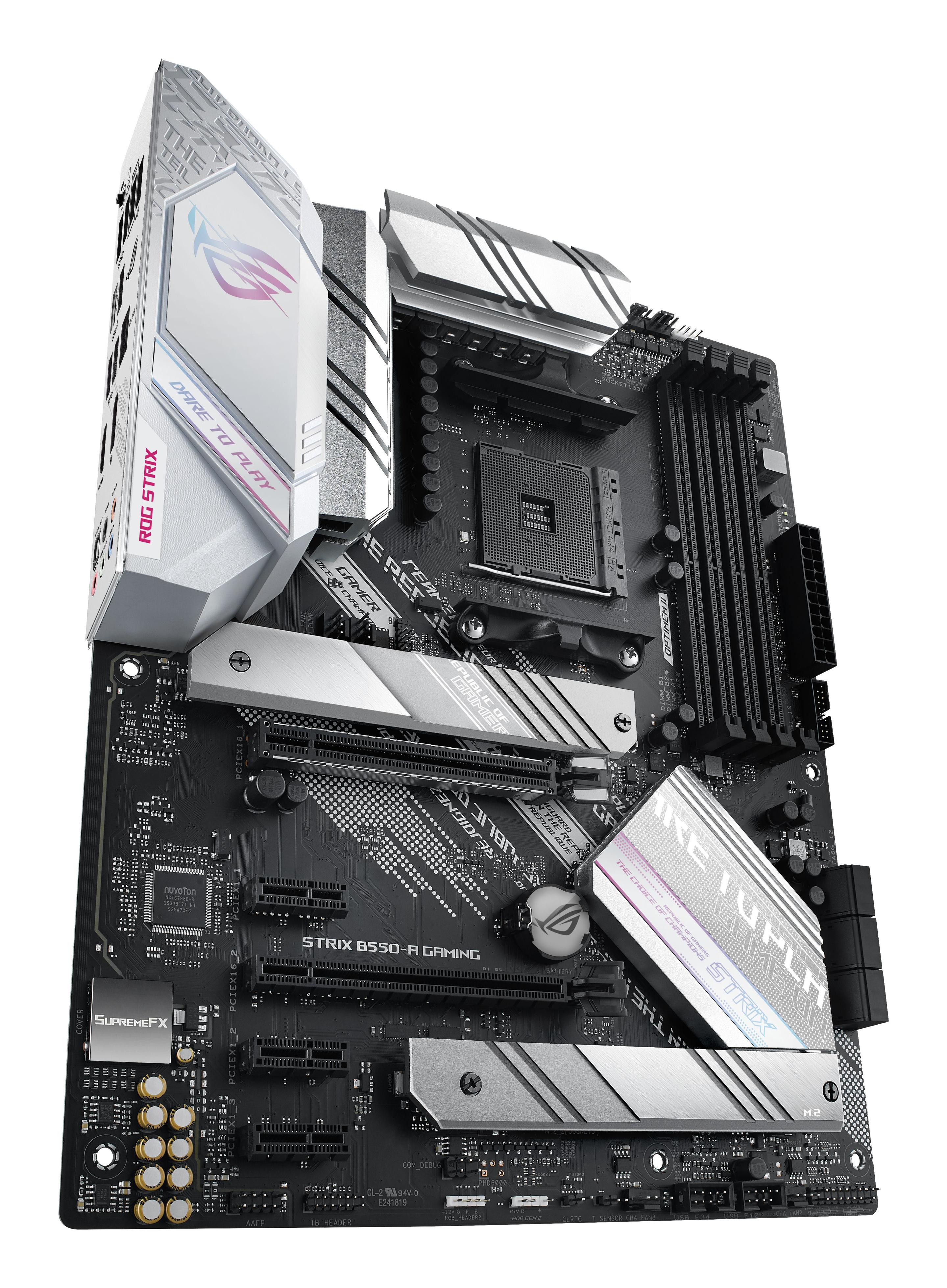 Motherboard ASUS ROG STRIX B550-A GAMING (AM4 - AMD Ryzen 3 - ATX - Preto e Prateado), miniatura 4