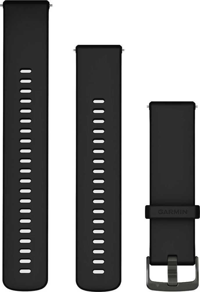 Pulseira de Substituição GARMIN 010-13256-21 (Preto/Cinzento-ardósia - Silicone - Preto/Cinzento-ardósia)