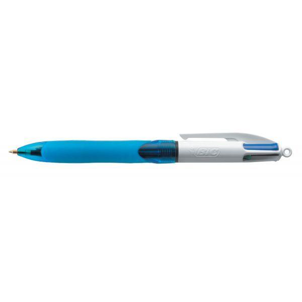 Caneta Esferográfica Retrátil BIC 4 Colours Grip (Branco/Azul Transparente) — miniatura 2