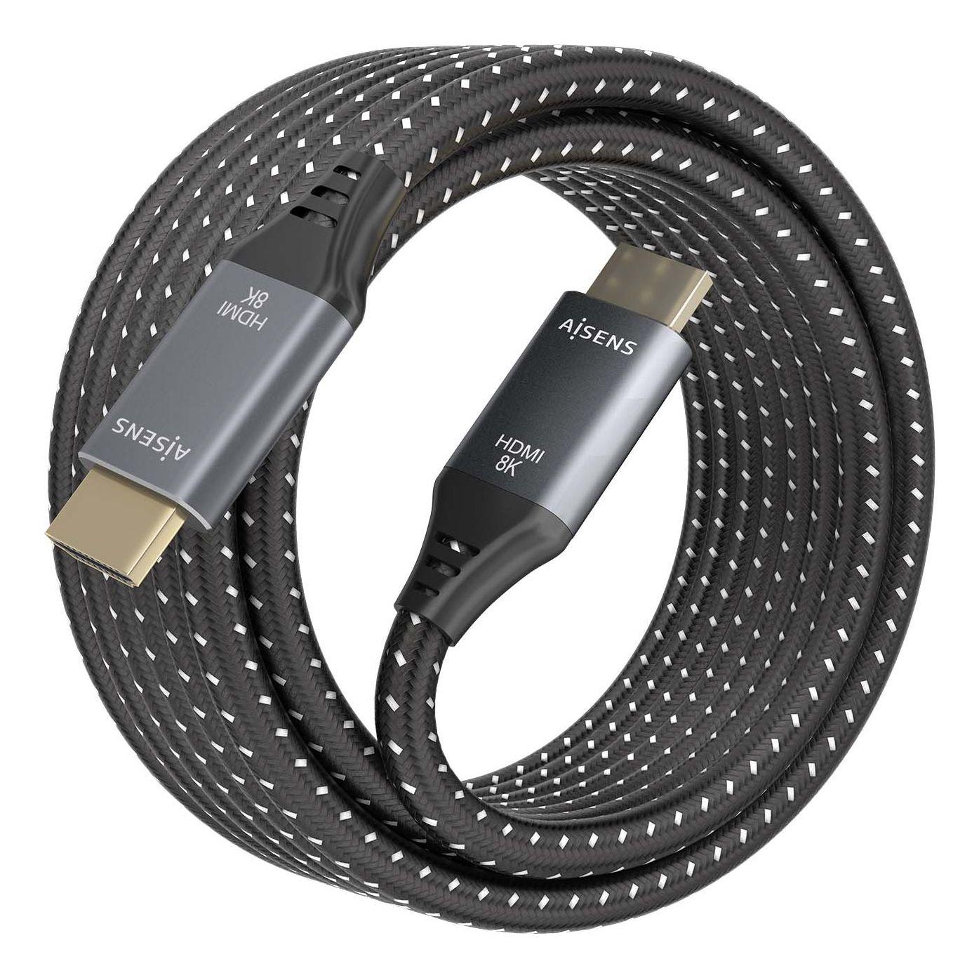 Cabo HDMI AISENS A150-0876 (5 m - 120 Hz - HDMI Type A - Cinza/Preto), miniatura 2