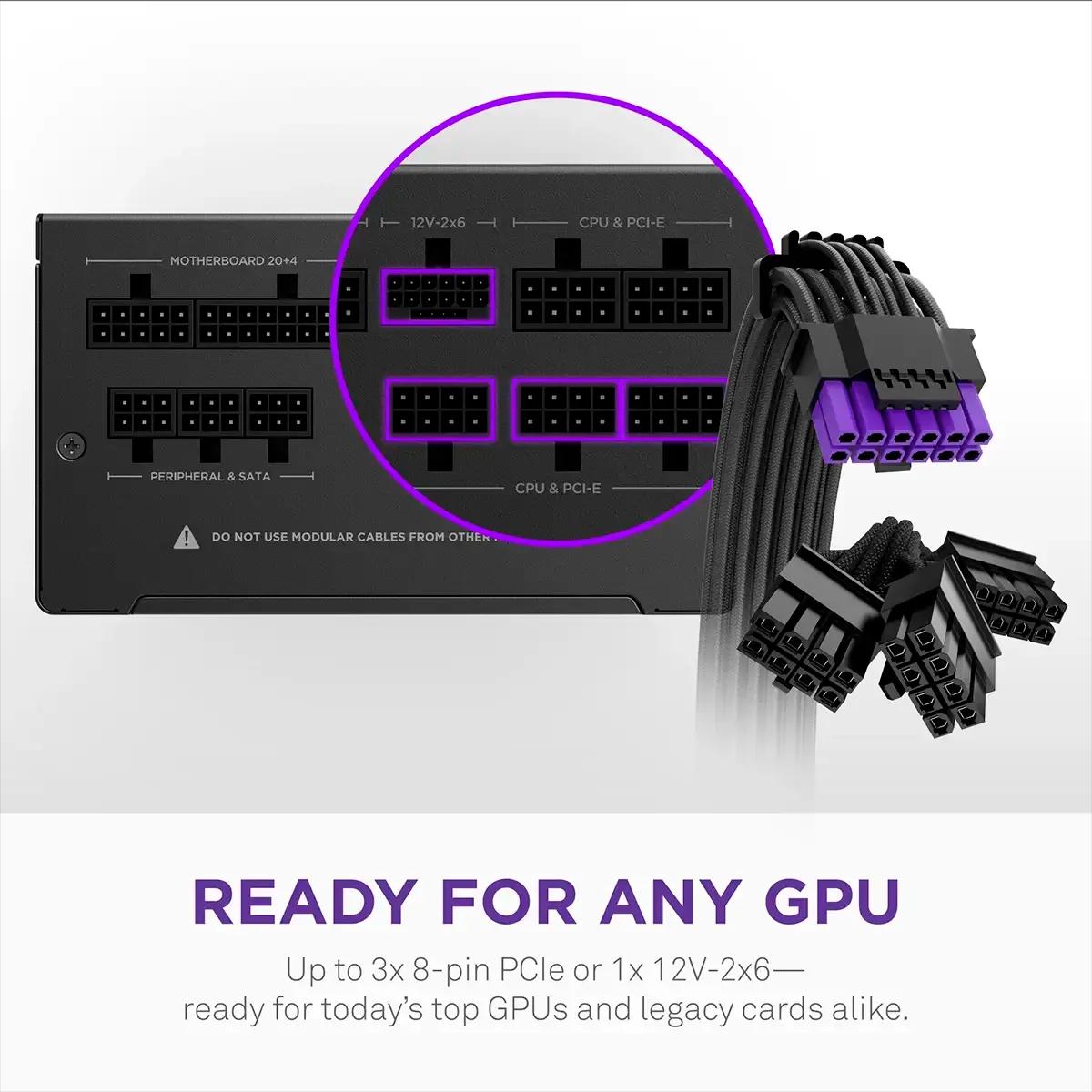 Fonte de Alimentação NZXT C1000 Gold Core (ATX - 1000 W - 80 PLUS Gold - Preto), miniatura 4