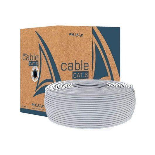 Bobina de Cabo de Rede PHASAK PHR 6100 (100 m - Cat6 - Transparente)