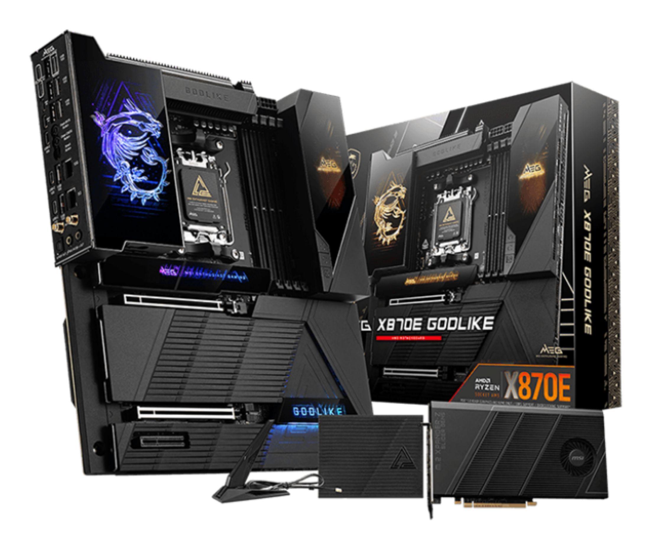 Motherboard MSI MEG X870E GODLIKE (AM5 - Extended ATX - Duplo canal - Preto)