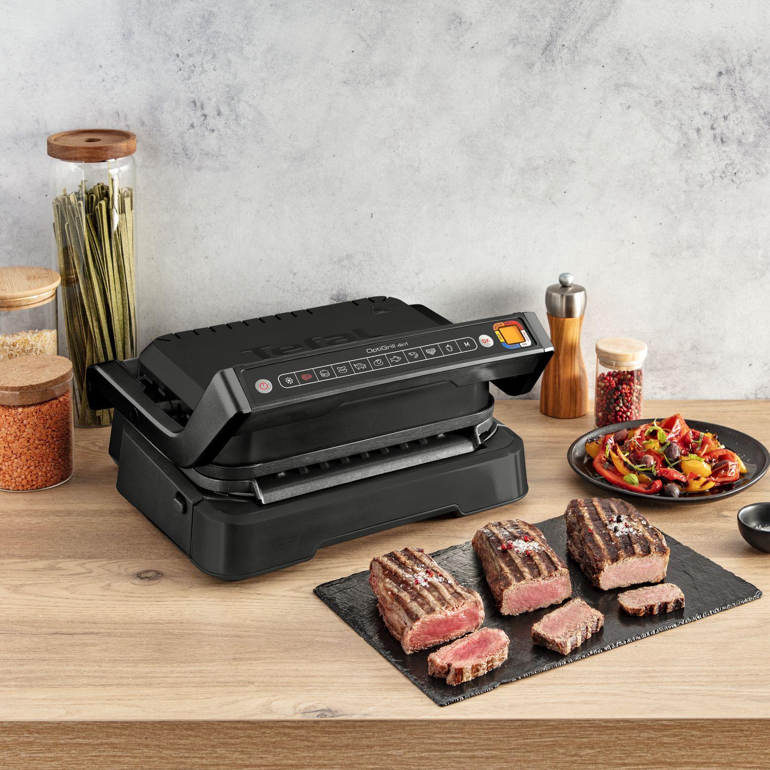 Grelhador de Contacto TEFAL OptiGrill 4-in-1 GC7748 (Altura 18,9 cm - Preto), miniatura 9