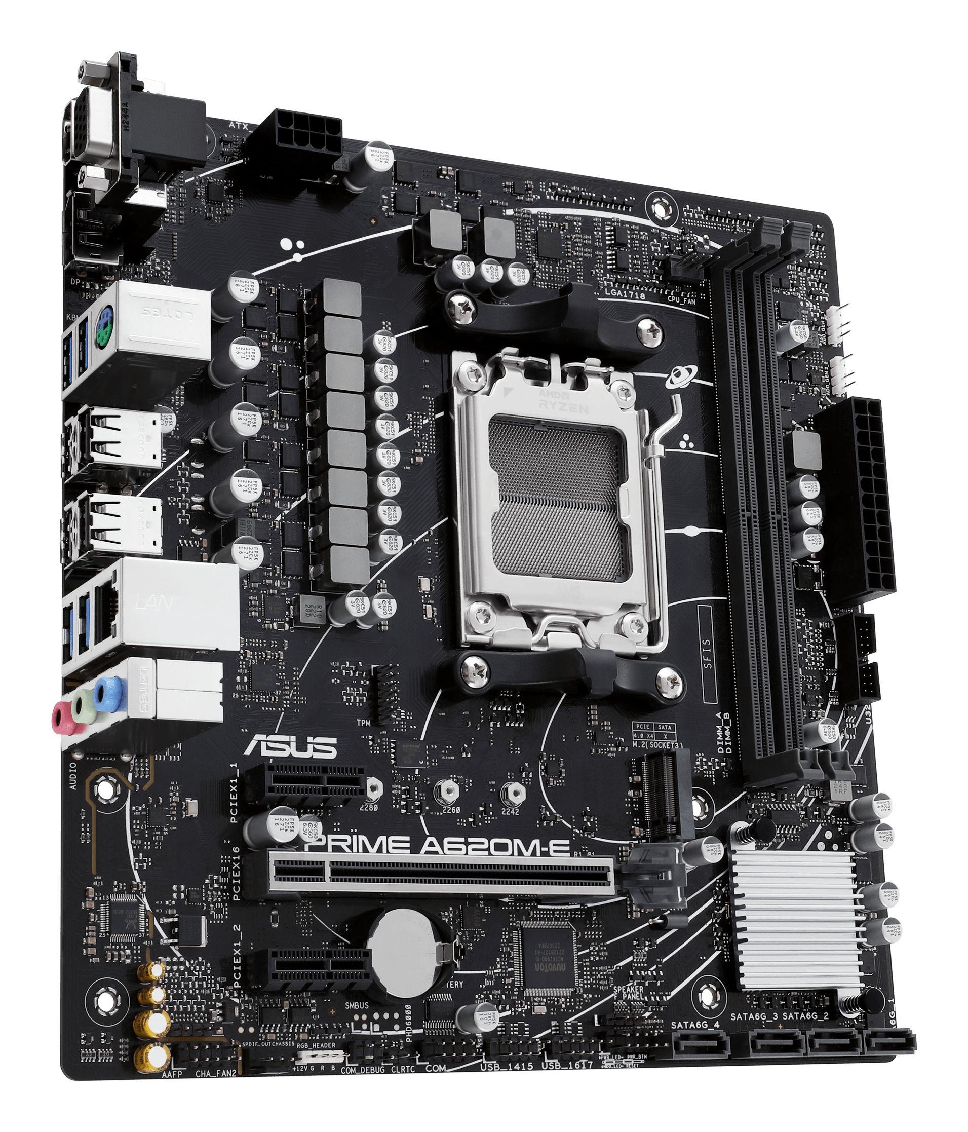 Motherboard ASUS PRIME A620M-E-CSM (AM5 - AMD Ryzen 7000 Series - micro ATX), miniatura 4