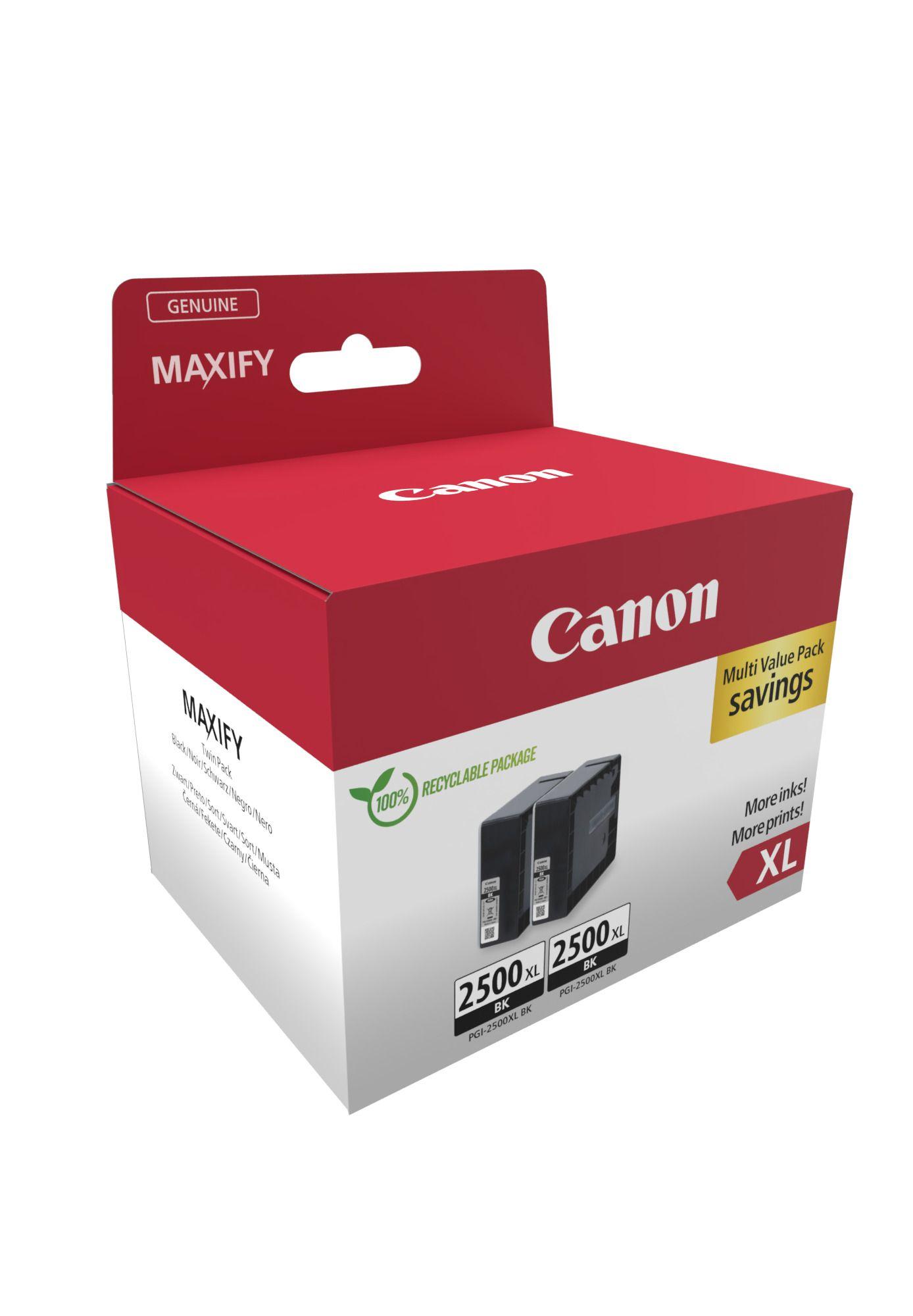 Pack de 2 Tinteiros CANON PGI-2500XL BK Twin (Preto), miniatura 2