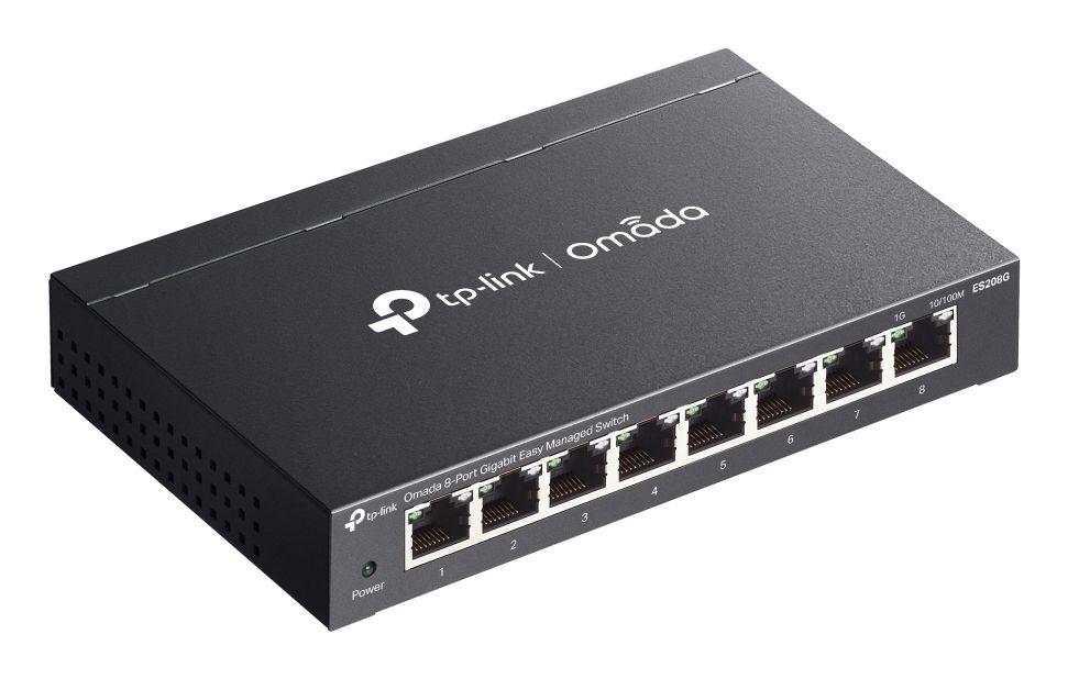 Switch TP-LINK Omada ES208G (Gigabit Ethernet - 4 MB - 16 Gbit/s - Preto) — miniatura 3