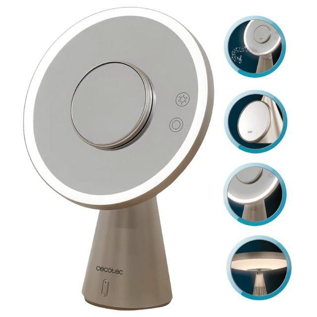 Espelho de Maquilhagem CECOTEC FaceCare Mirror&Sound (LED - Ampliação 10x)