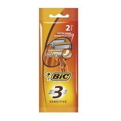 Máquina de Barbear Descartável BIC Sensitive3 (Laranja)