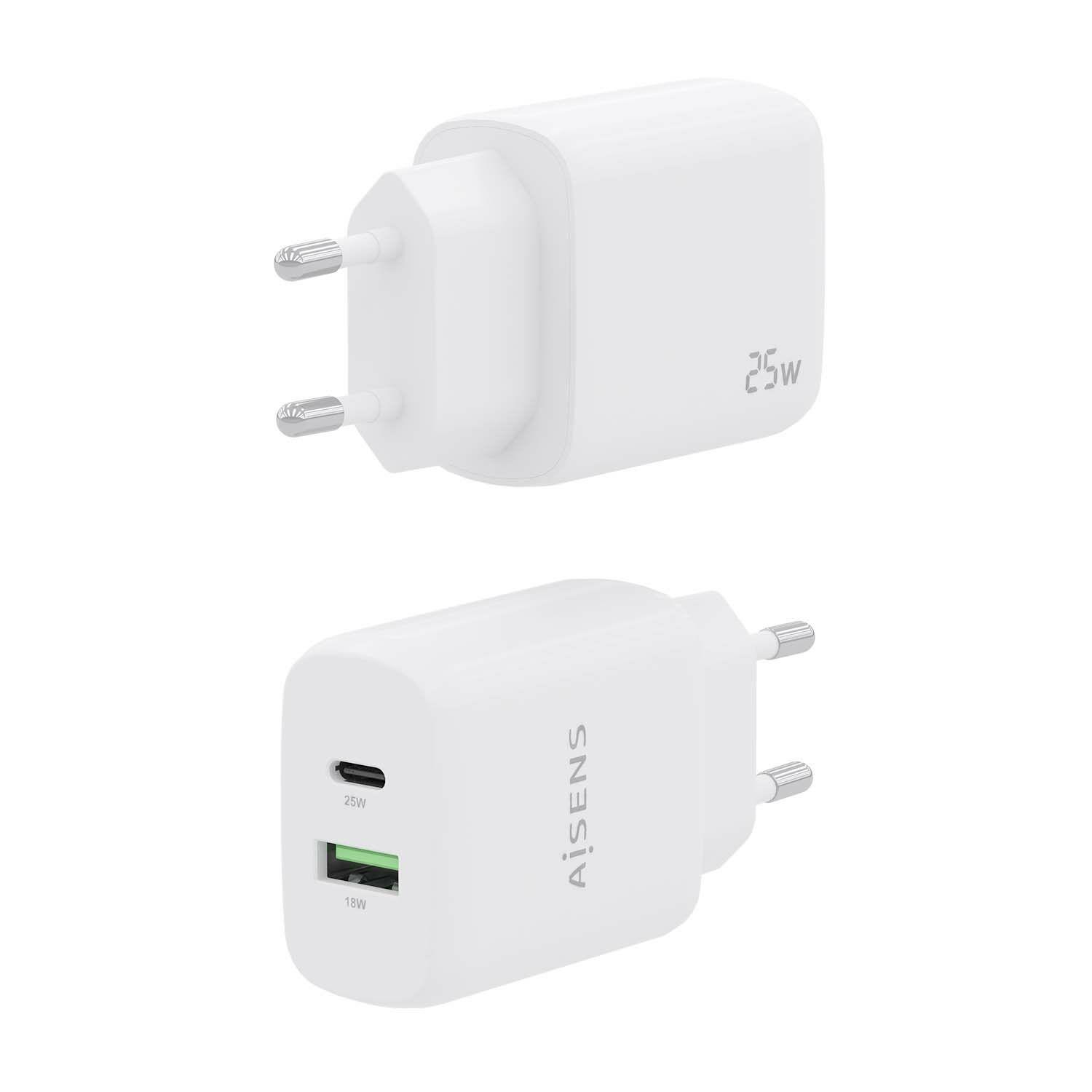 Carregador de Parede AISENS A110-0758 (25 W - Branco), miniatura 3