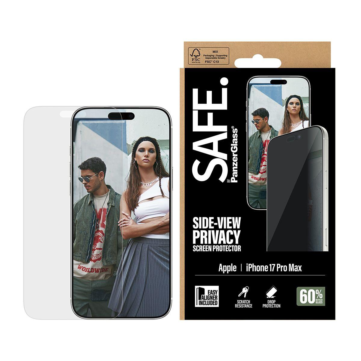 Película de Vidro Temperado de Privacidade PANZERGLASS SAFE. Privacy para iPhone 17 Pro Max (Apple iPhone 17 Pro Max - Apple - Transparente), miniatura 2