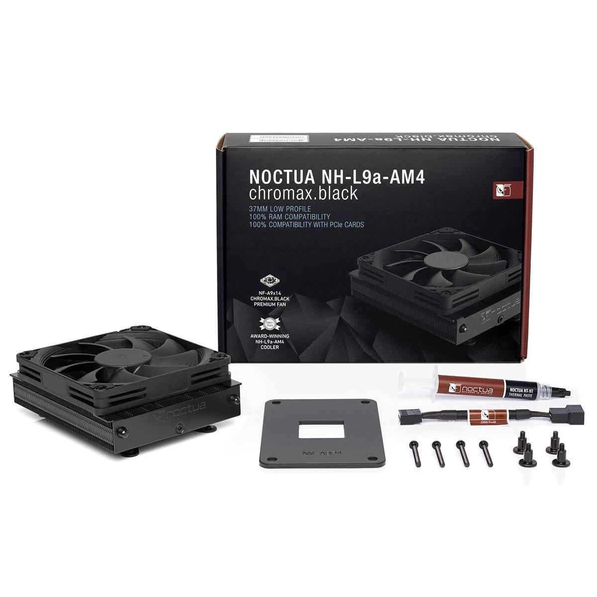 Cooler CPU de Perfil Baixo NOCTUA NH-L9a-AM4 chromax.black (AM4 - AMD Ryzen - Preto), miniatura 5