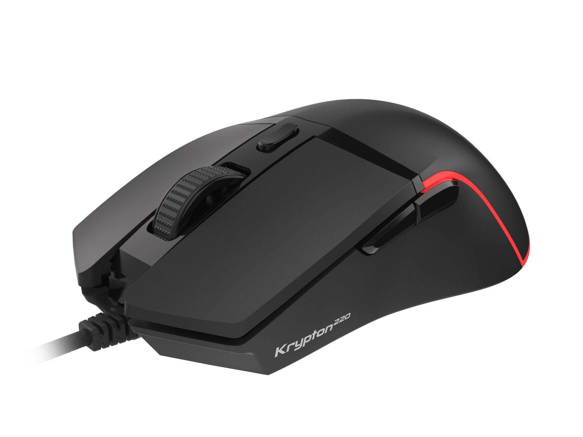 Rato GENESIS Krypton 220 (Mão direita - 6400 DPI - Ótico - Preto)