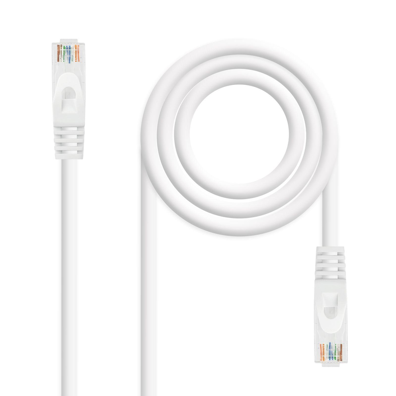 Cabo de Rede RJ45 NANOCABLE 10.20.1802-W (2 m - Cat6A - RJ-45 - Branco)