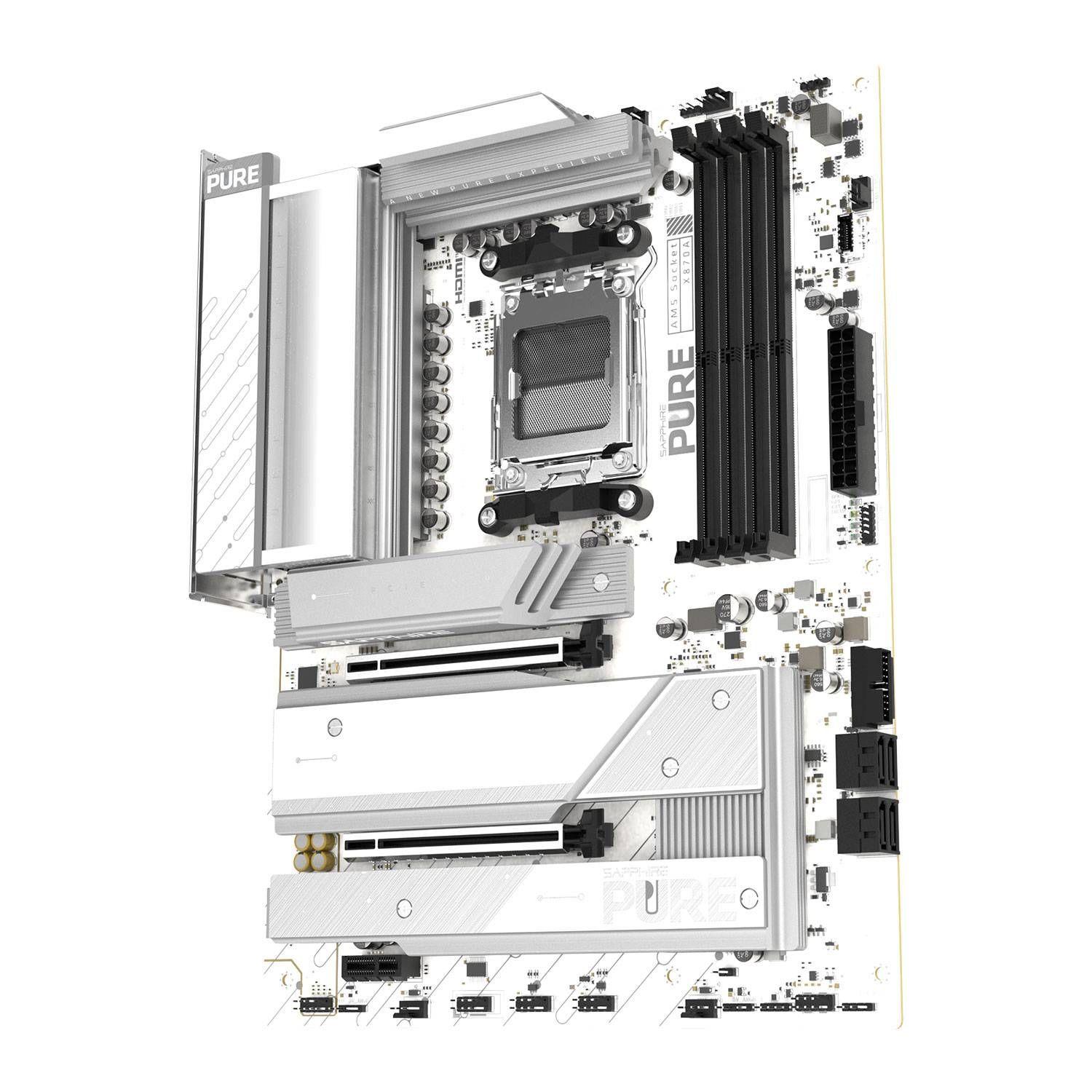 Motherboard SAPPHIRE PURE X870A WIFI 7 (AM5 - ATX - Duplo canal - Branco), miniatura 3