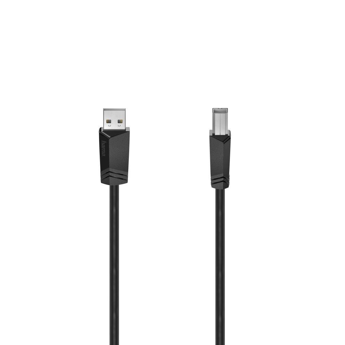Cabo USB HAMA 00200603 (3 m - USB B - USB A - Preto)