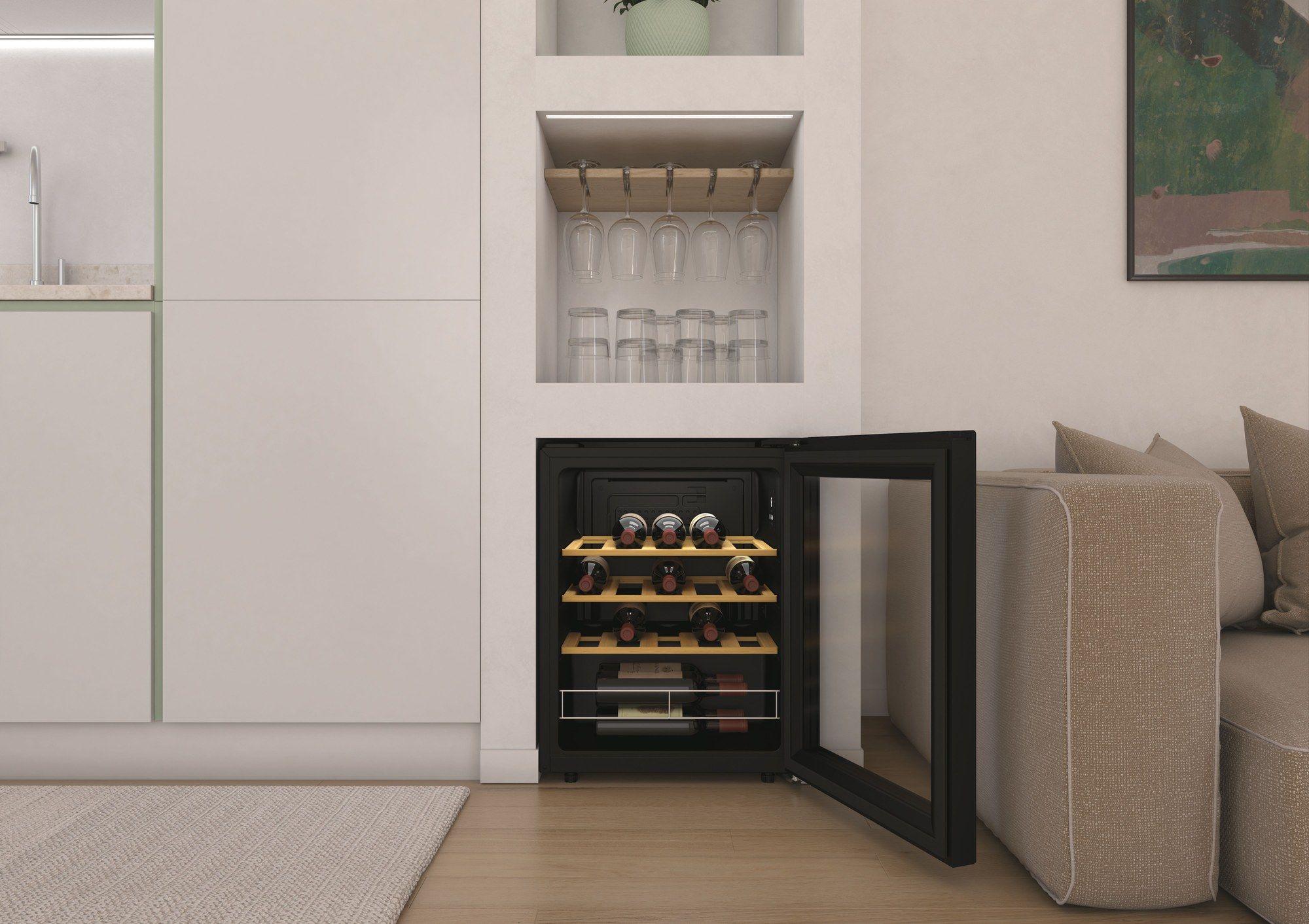 Cave de Vinhos Independente HOOVER HOWC023 (23 garrafas - 3 prateleiras - 62 l - Preto) — miniatura 9