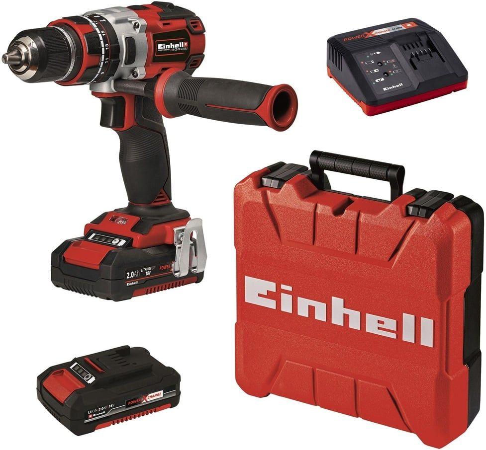 Berbequim Aparafusador com Percussão EINHELL TE-CD 18 Li i BL (Alumínio, Preto e Vermelho), miniatura 2