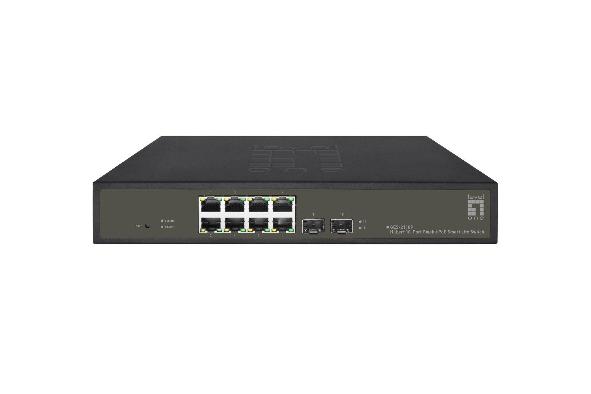 Switch Gerido LEVELONE GES-2110P (Gigabit Ethernet - 4,1 MB - 20 Gbit/s - Preto)