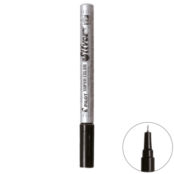 Rotulador Permanente PILOT Super Color SC-S-EFE (Metal - Prateado) — miniatura 2