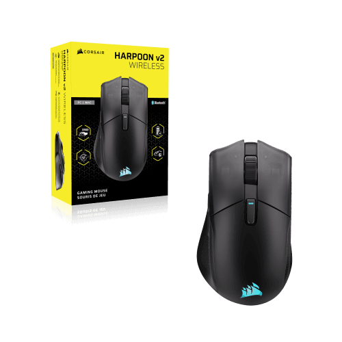 Rato CORSAIR HARPOON v2 Wireless (Ambidestro - Até 26000 DPI - Ótico - Preto)