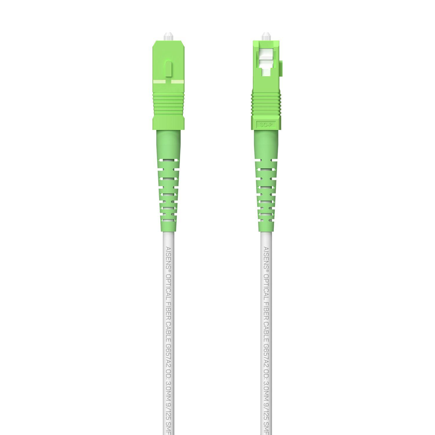 Cabo de Fibra Ótica AISENS A152-0617 (G.657.A2 - SC/APC para SC/APC - 250 m - Branco)