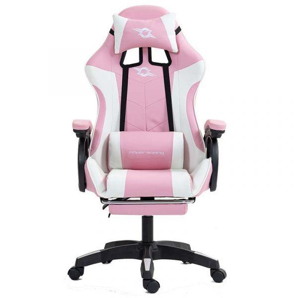 Cadeira Gaming POWERGAMING 813 (Branco e Rosa) — miniatura 2