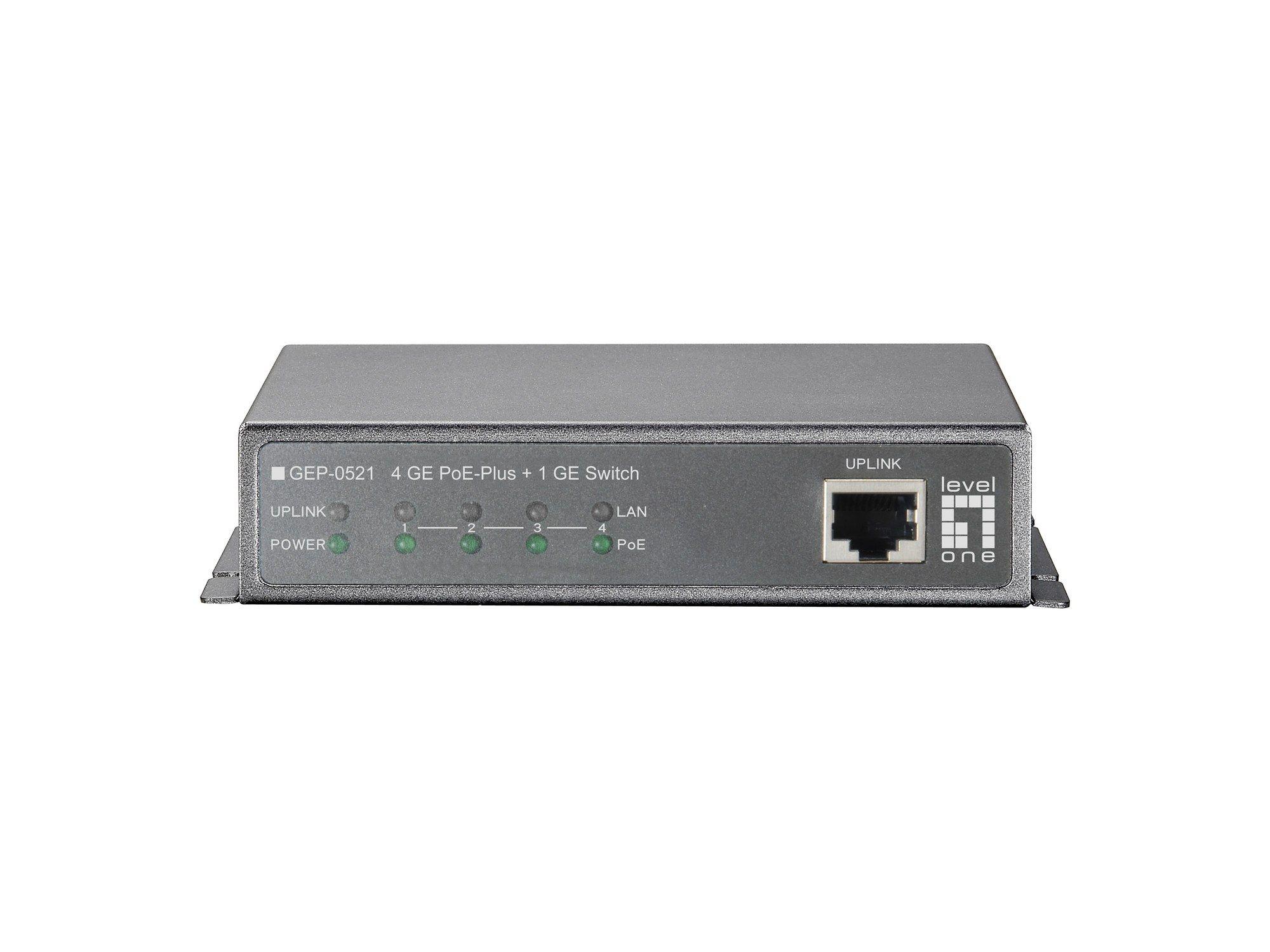 Switch Não Gerido LEVELONE GEP-0521 (Gigabit Ethernet - 104 KB - 10 Gbit/s - Cinzento), miniatura 3