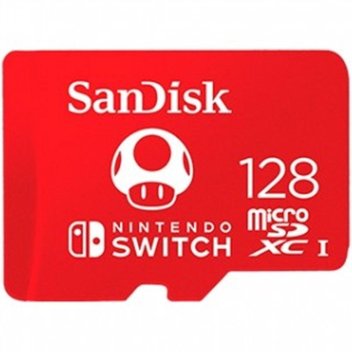 Cartão de Memória SANDISK SDSQXAO-128G-GNCZN (128GB - Classe 10 - Até 100 MB/s - Vermelho e Branco)