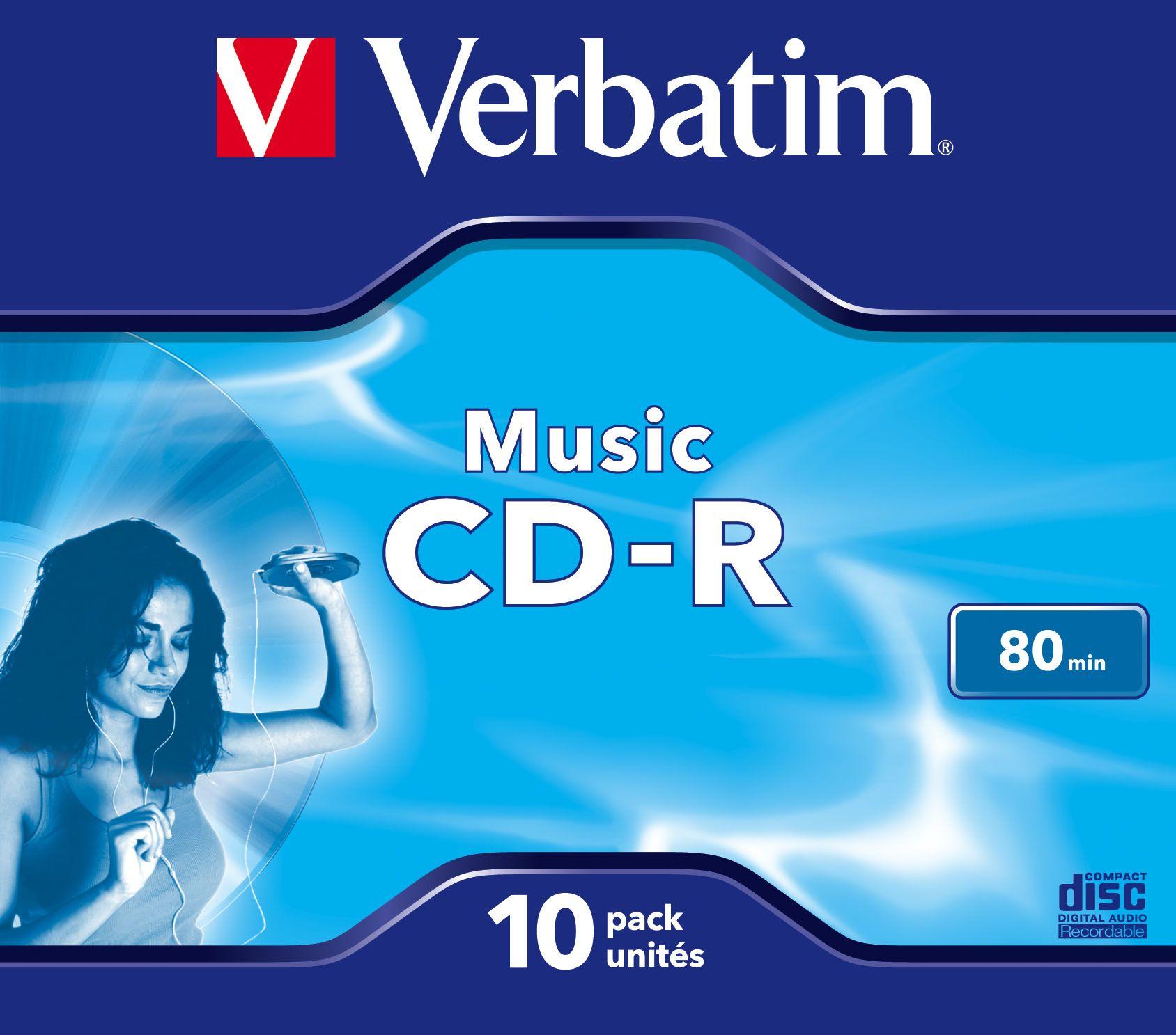 CD-R de Áudio VERBATIM 43365 (700 MB - 80 min - 16x - 10 unidades), miniatura 2