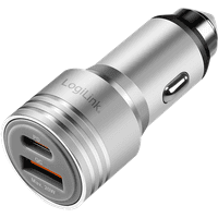 Carregador de Isqueiro LOGILINK PA0228A (20 W - Prateado)