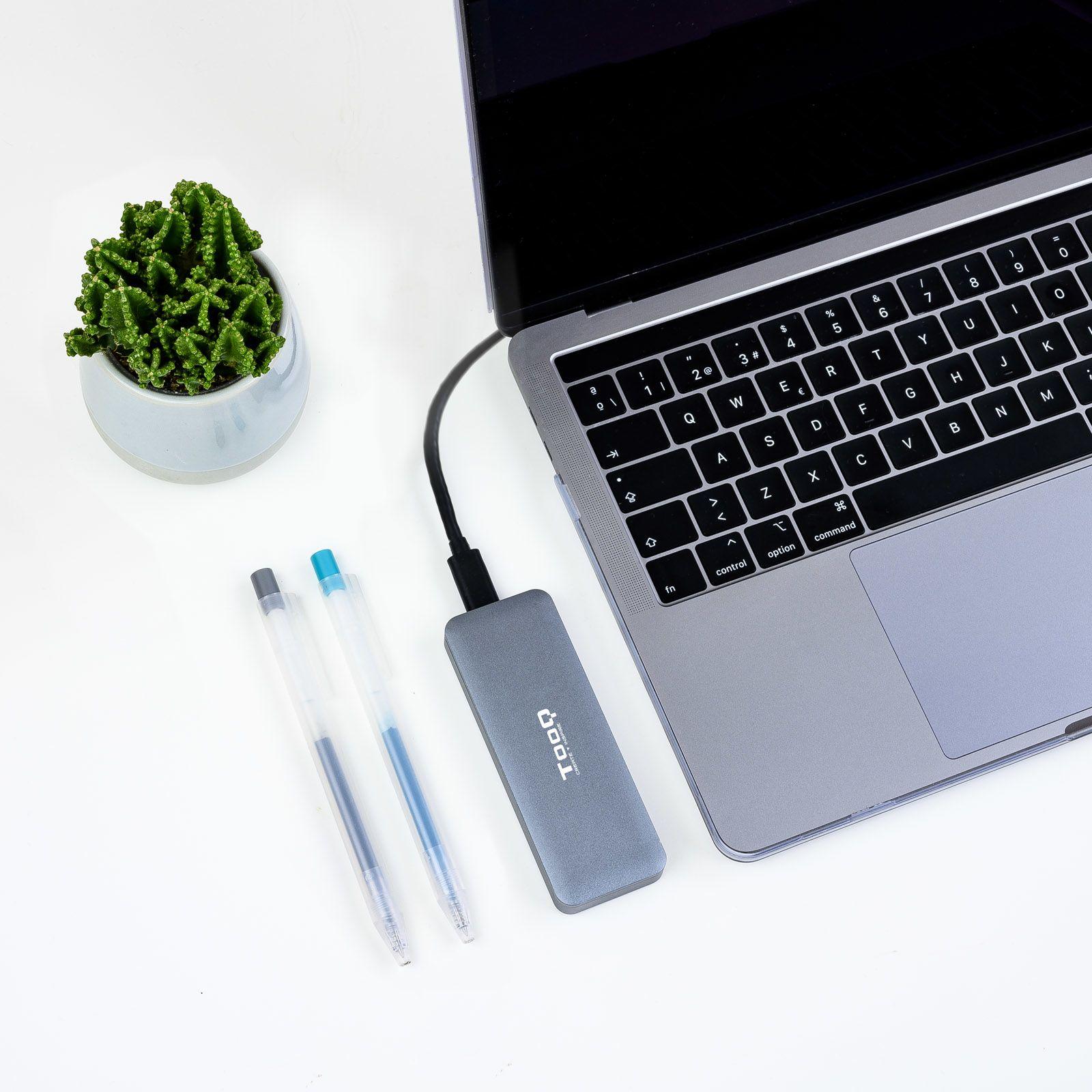 Caixa Externa SSD M.2 TOOQ TQE-2281G (1 TB - M.2 - M.2 SATA NGFF, chave B - Cinzento) — miniatura 6