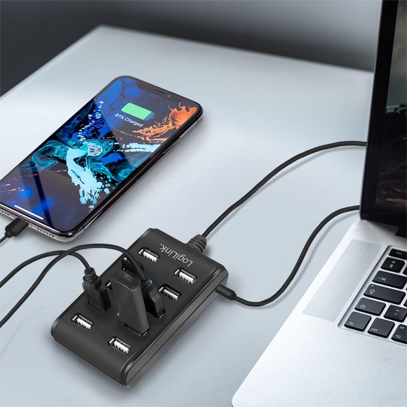 Hub USB LOGILINK UA0125 (90 cm - USB 2.0 - USB 2.0 Type-A - Preto), miniatura 4