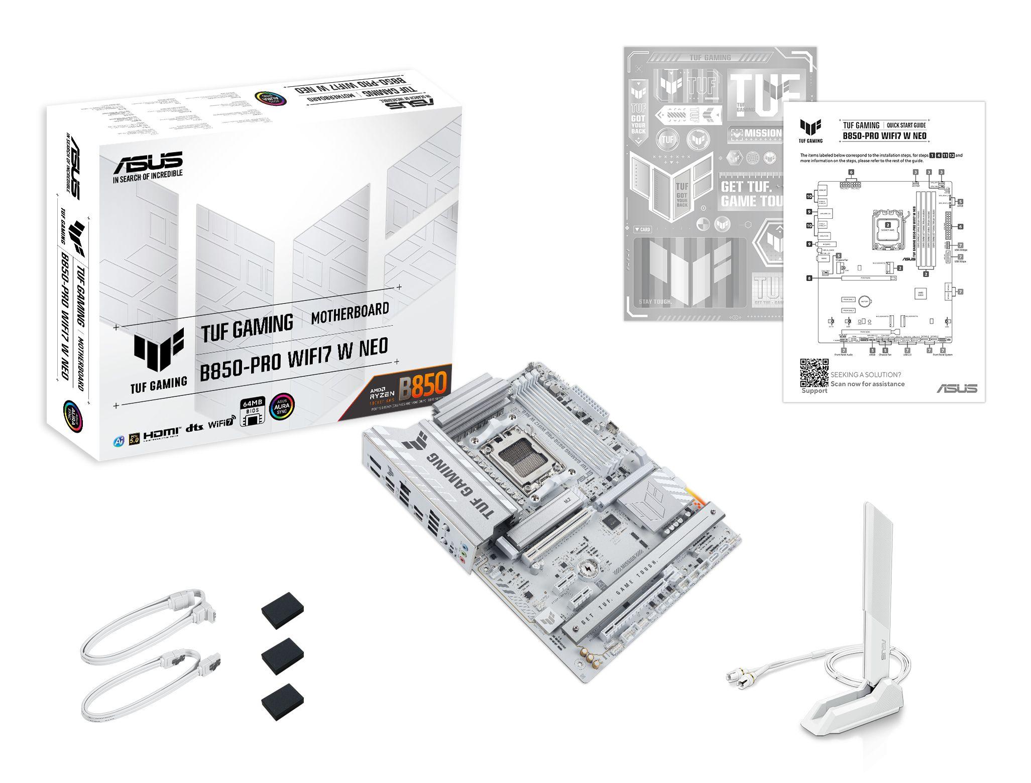 Motherboard ASUS TUF GAMING B850-PRO WIFI7 W NEO (AM5 - ATX - Duplo canal - Branco), miniatura 11