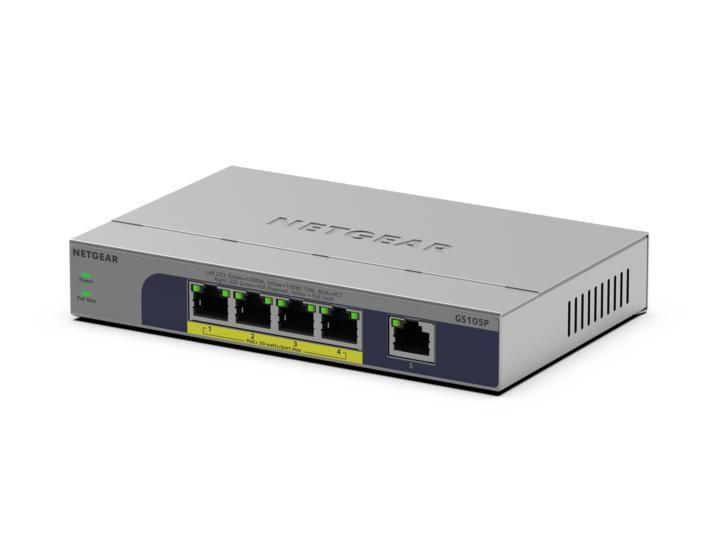 Switch NETGEAR GS105P-300EUS (Gigabit Ethernet - 0,128 MB - 10 Gbit/s - Cinzento) — miniatura 3