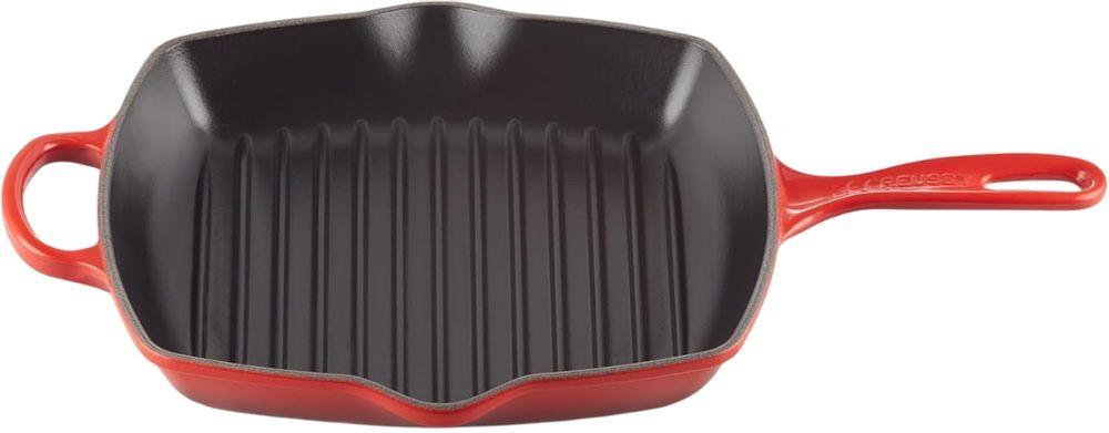 Frigideira Grelhadora LE CREUSET Skillet Quadrada 26 cm (Ferro fundido - Vermelho)