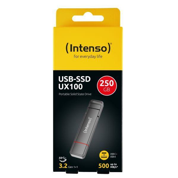 Disco SSD Externo INTENSO UX100 (250 GB - USB Type-A / USB Type-C - USB-A / USB-C - Antracite) — miniatura 4