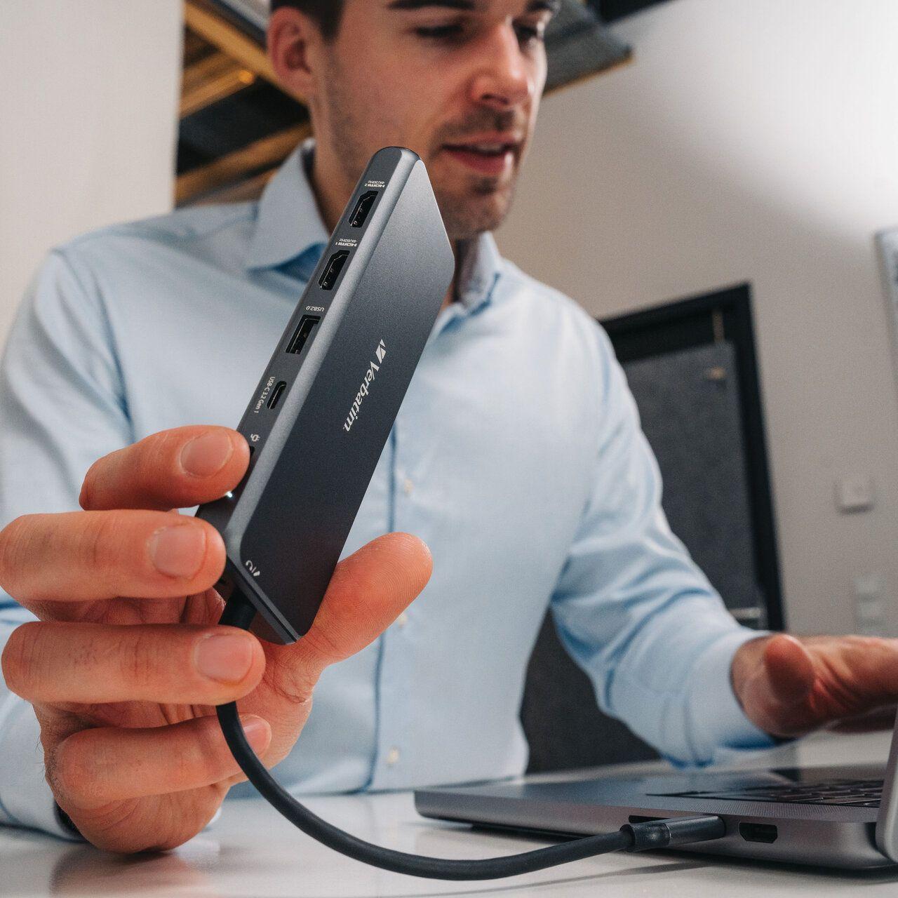 Hub USB-C VERBATIM CMH-05 (0,15 m - Prateado) — miniatura 4