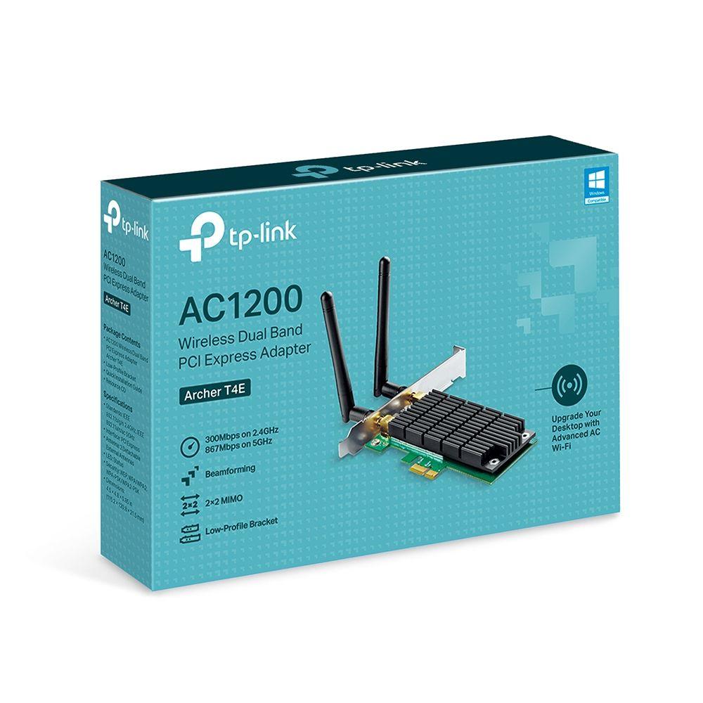 Placa de Rede PCIe TP-LINK Archer T4E (Wi-Fi 5 - 867 Mbit/s - Banda dupla - Preto e Verde) — miniatura 6