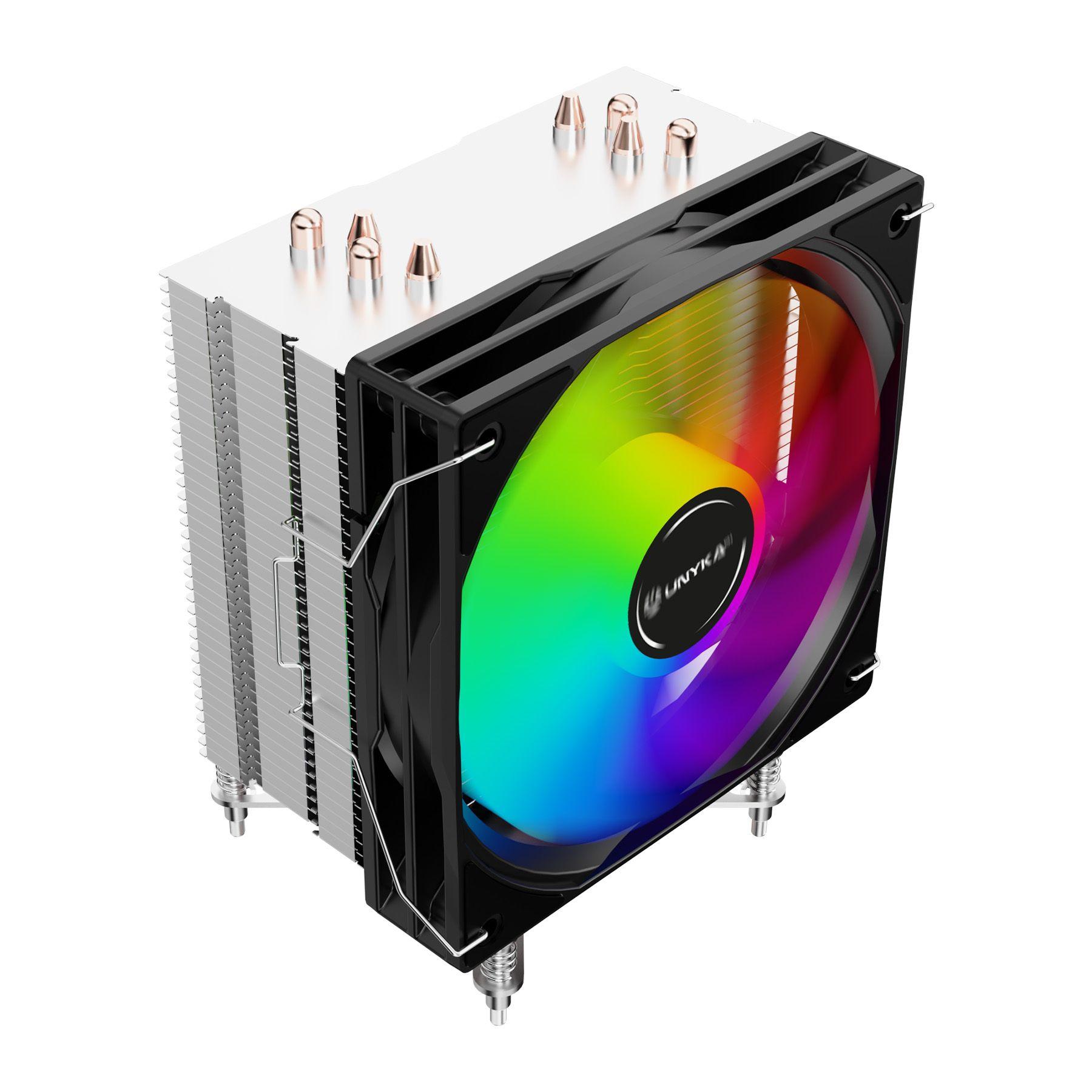 Cooler para CPU UNYKACH UNYCOOL H41 ARGB (120 mm - 1600 RPM - Vermelho, Verde, Azul - Preto e Branco), miniatura 2