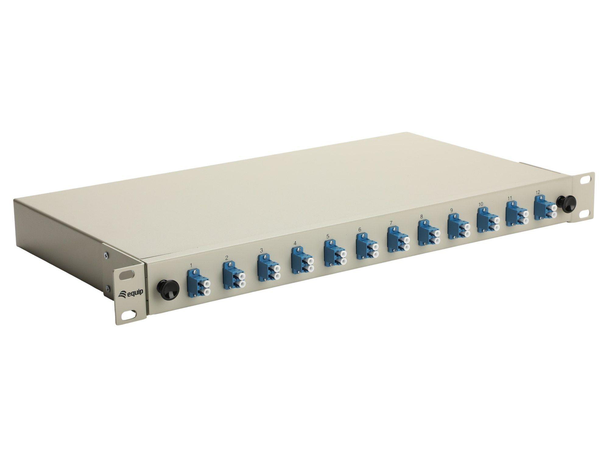 Painel de Fibra Ótica EQUIP 337201 (12 portas LC Duplex - OS2 - 1U)