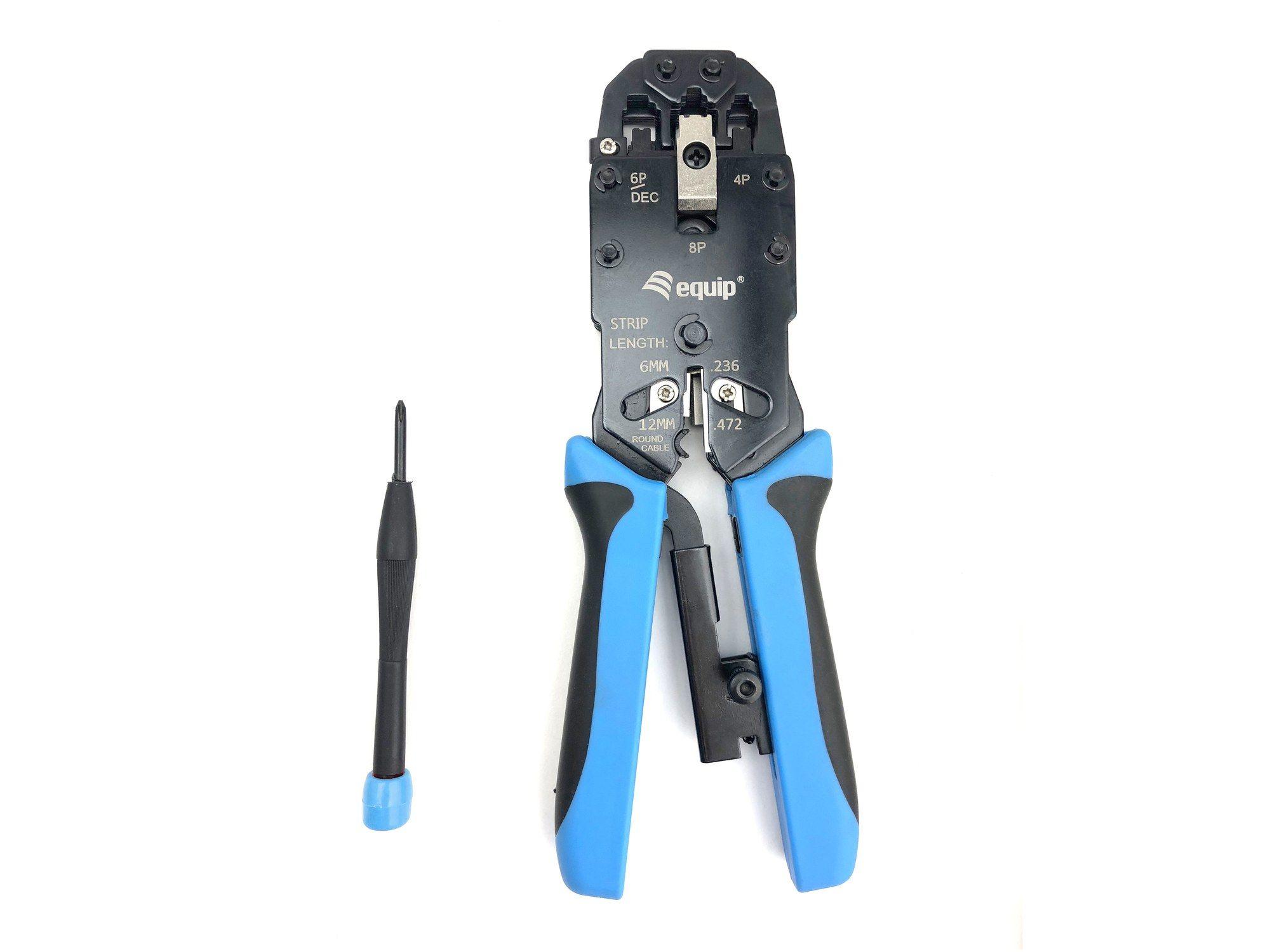 Alicate de Cravar EQUIP Professional Modular (Metal - Preto e Azul)
