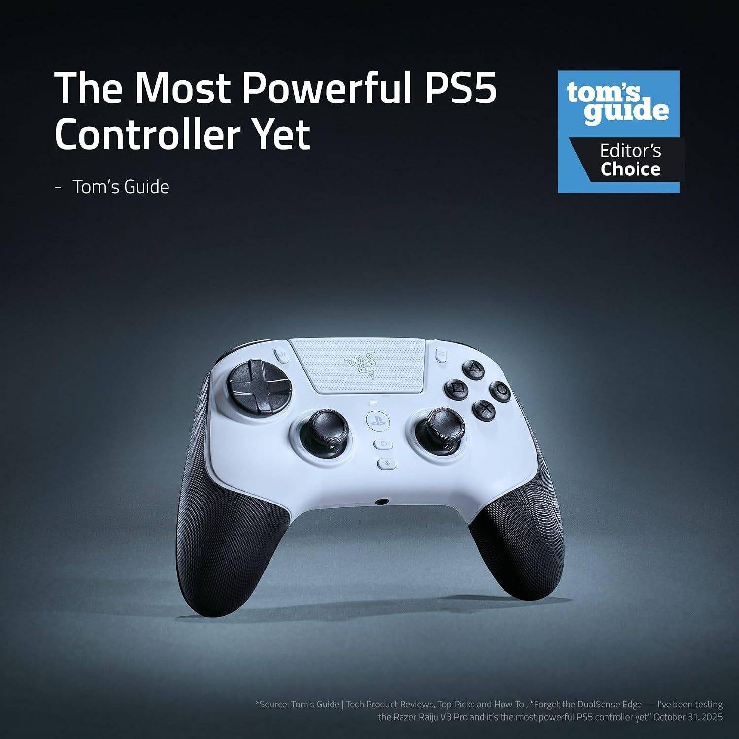 Comando Gaming RAZER Raiju V3 Pro (PlayStation - Com fios e sem fios - Branco e Preto) — miniatura 3