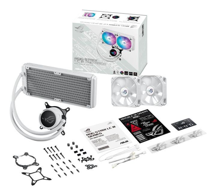 Kit de Refrigeração Líquida ASUS ROG Strix LC III 240 ARGB (12 cm - 2200 RPM - Multi - Branco) — miniatura 8