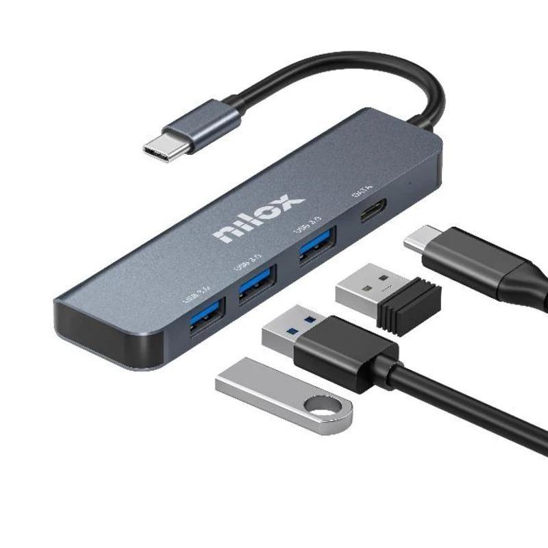 Hub USB-C NILOX NXHUBUSBC04 (3x USB 3.0 - 1x USB-C)