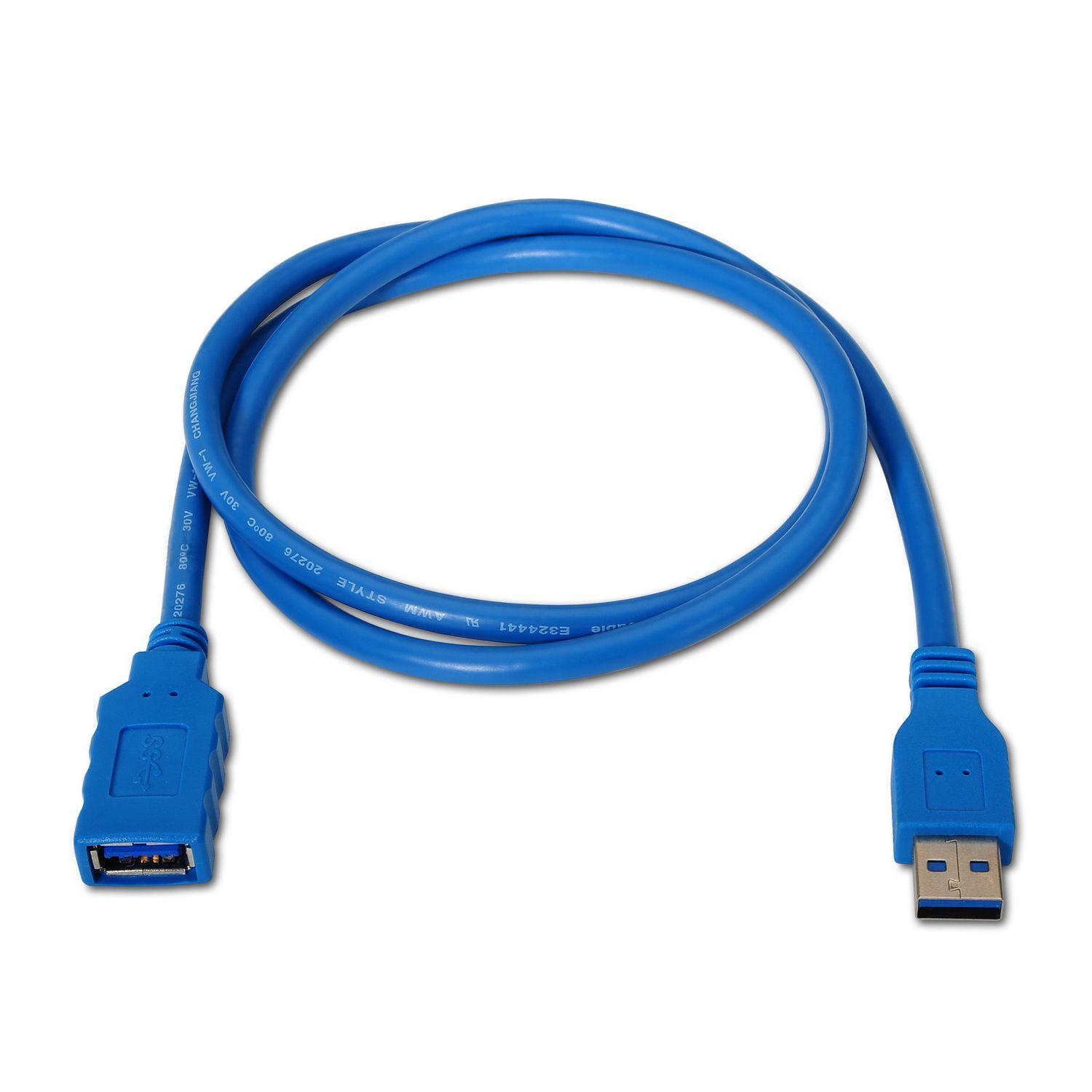 Cabo de Extensão USB AISENS A105-0046 (2 m - USB A - Azul), miniatura 2