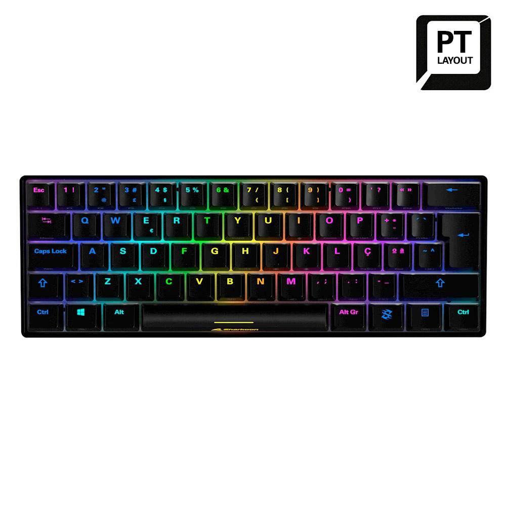 Teclado SHARKOON SKILLER SGK50 S4 (Português - Kailh Red - 60% - Preto), miniatura 4